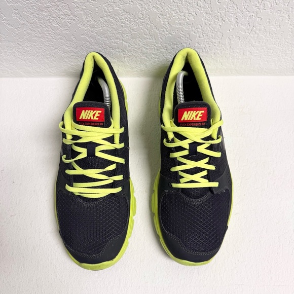 Nike Dark Gray Neon Running Sneaker Men Sz 12 - Picture 5 of 11